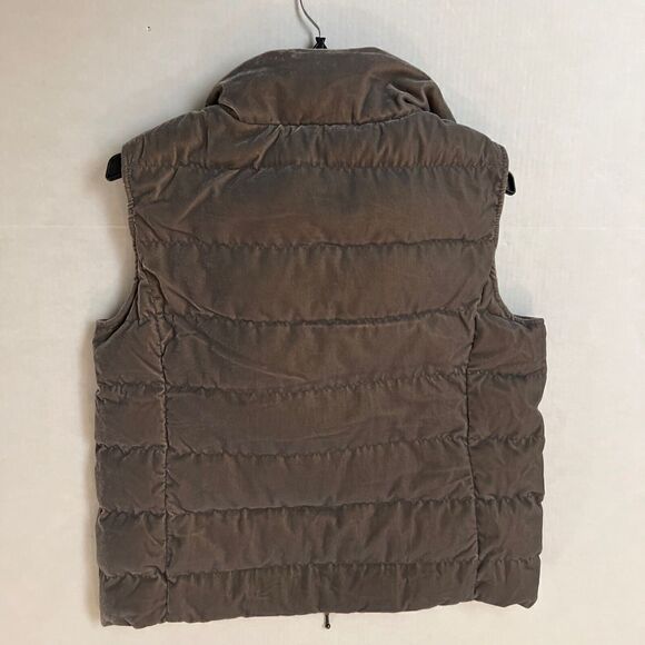 ANORAK Short Down Vest Women Sz X-Small Light Packable Dark Taupe - Picture 5 of 7
